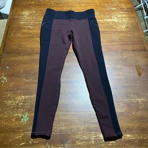 Athlete Women’s Fleece Lined Tight Size Medium W/Pockets Cold Weather Snow